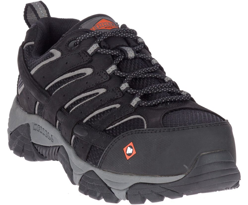 Merrell Sneakers Black - Moab Vertex Vent Comp Toe Wide Width - Mens 02SARZMTF
